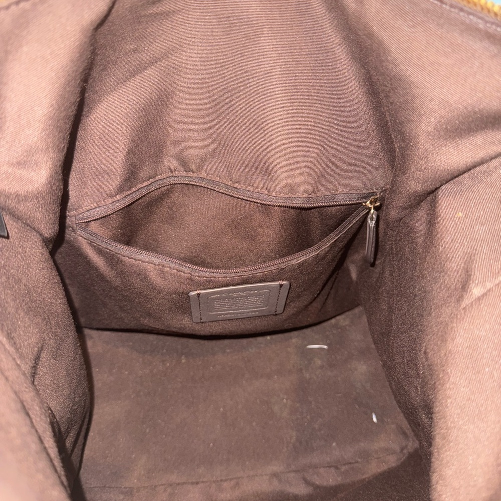 Coach Brown Monogram Shoulder Bag - Picture 8 of 13